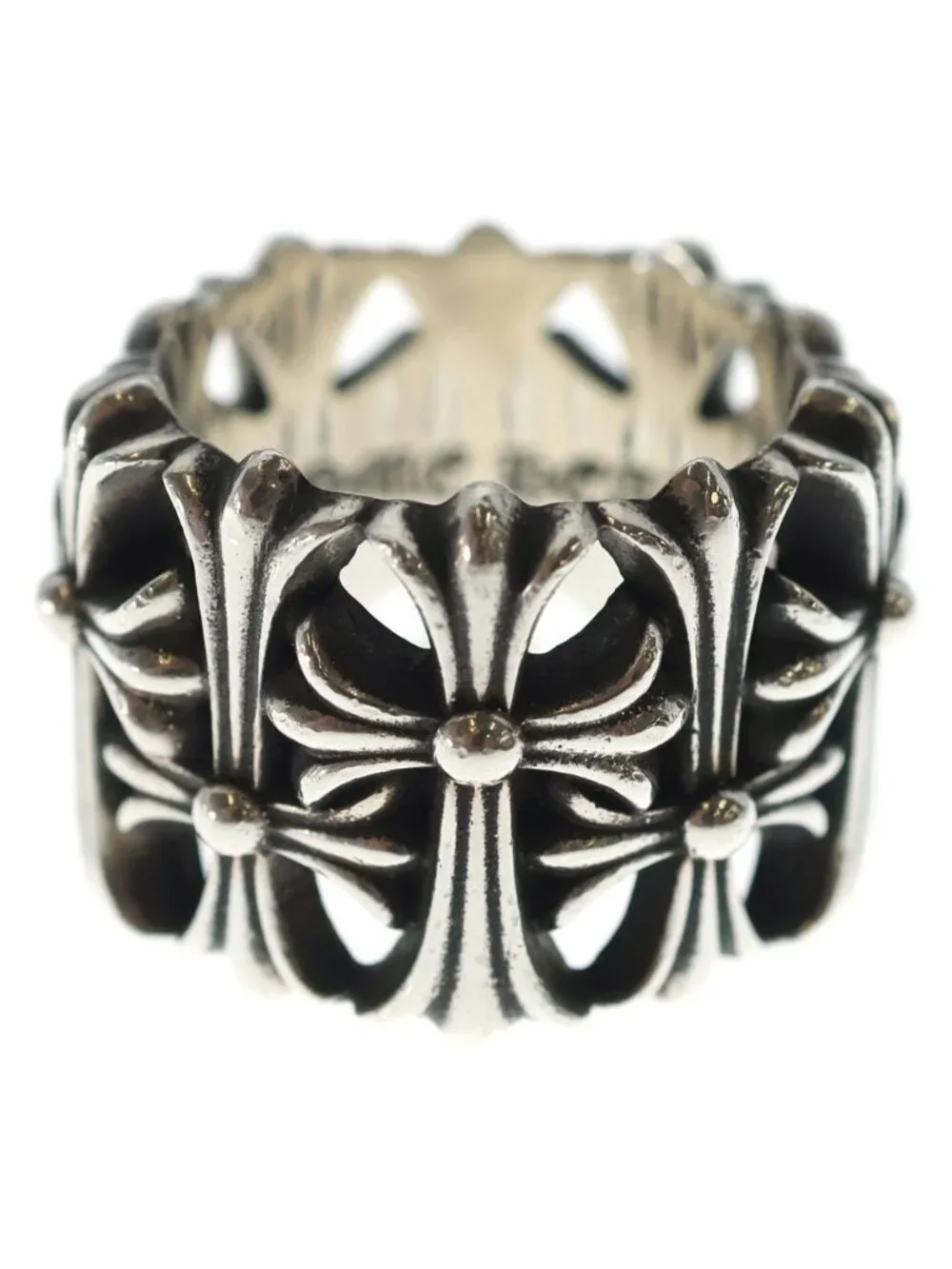 Chrome Hearts Cemetery Black Sling Silver Ring